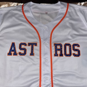 Personalized Astros Baseball Jersey - Orange Stitch - Pullama