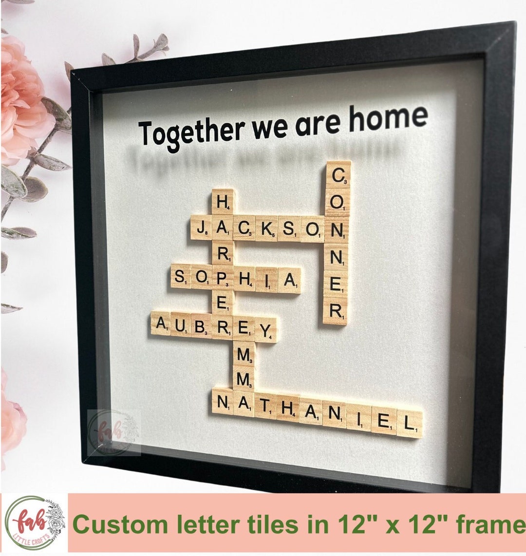 Scrabble Tiles Wall Art 12x12 in Scrabble Name Frame Etsy
