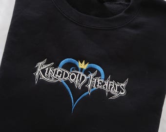 Embroidered Kingdom Hearts Crewneck Sweatshirt