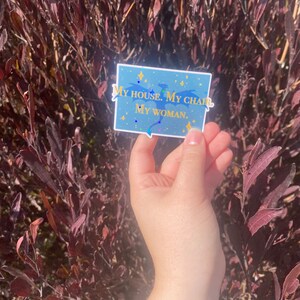 Holographic Fourth Wing Sticker - Xaden Riorson “My house. My chair. My woman.”