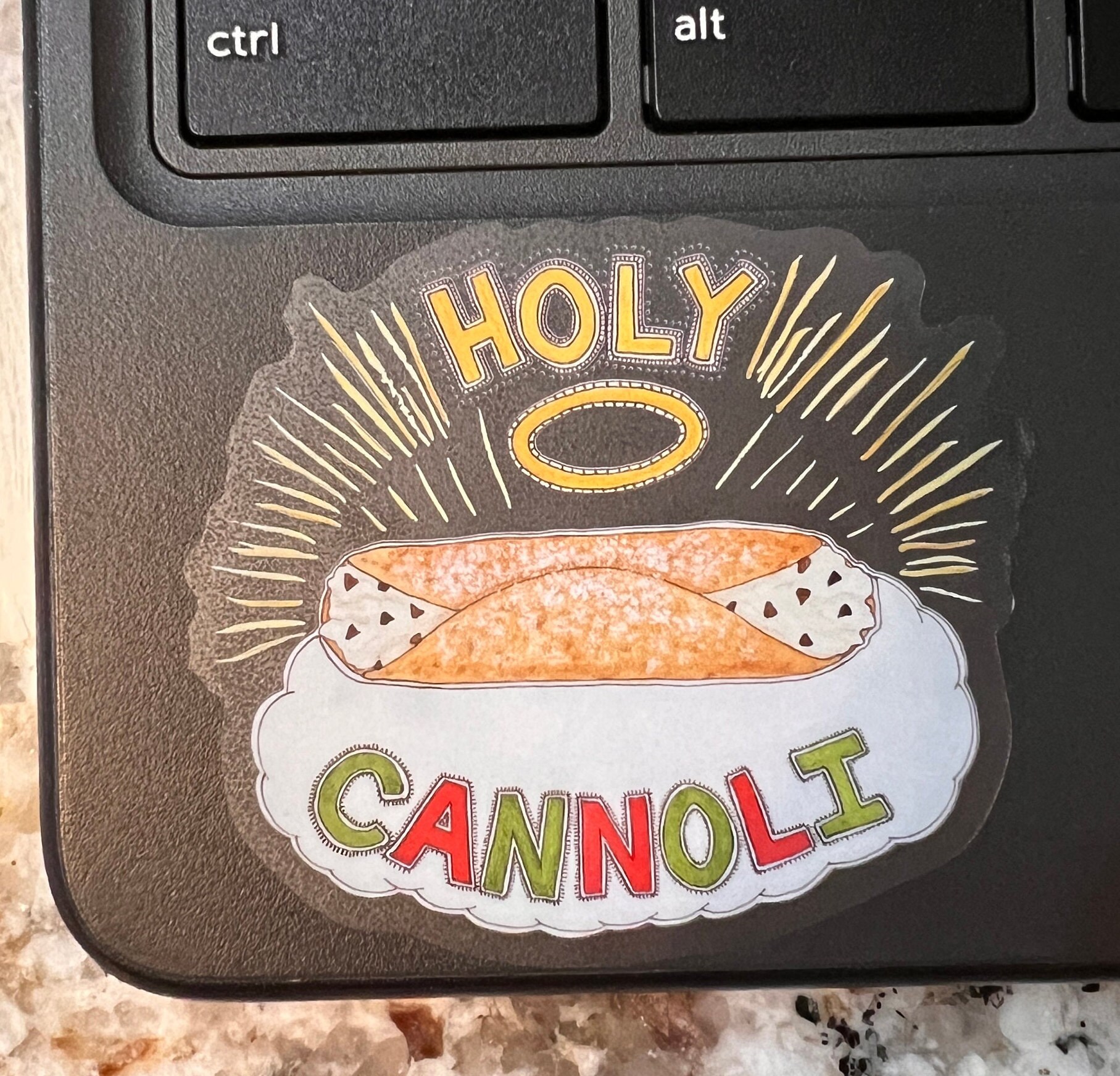 Holy Cannoli Sticker - Foodie Gifts, Cannoli Decoration, Clear Vinyl ...