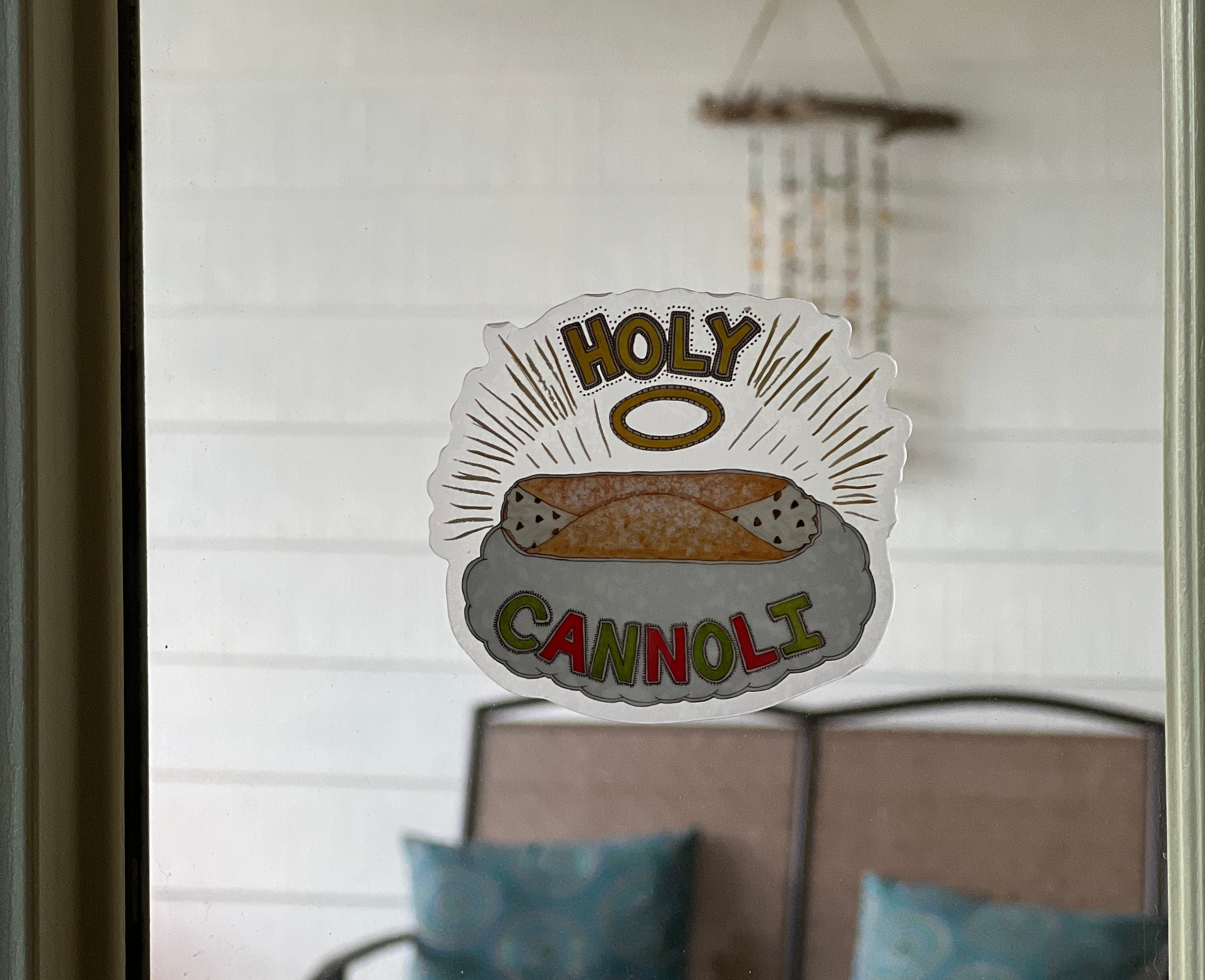 Holy Cannoli Sticker - Foodie Gifts, Cannoli Decoration, Clear Vinyl ...