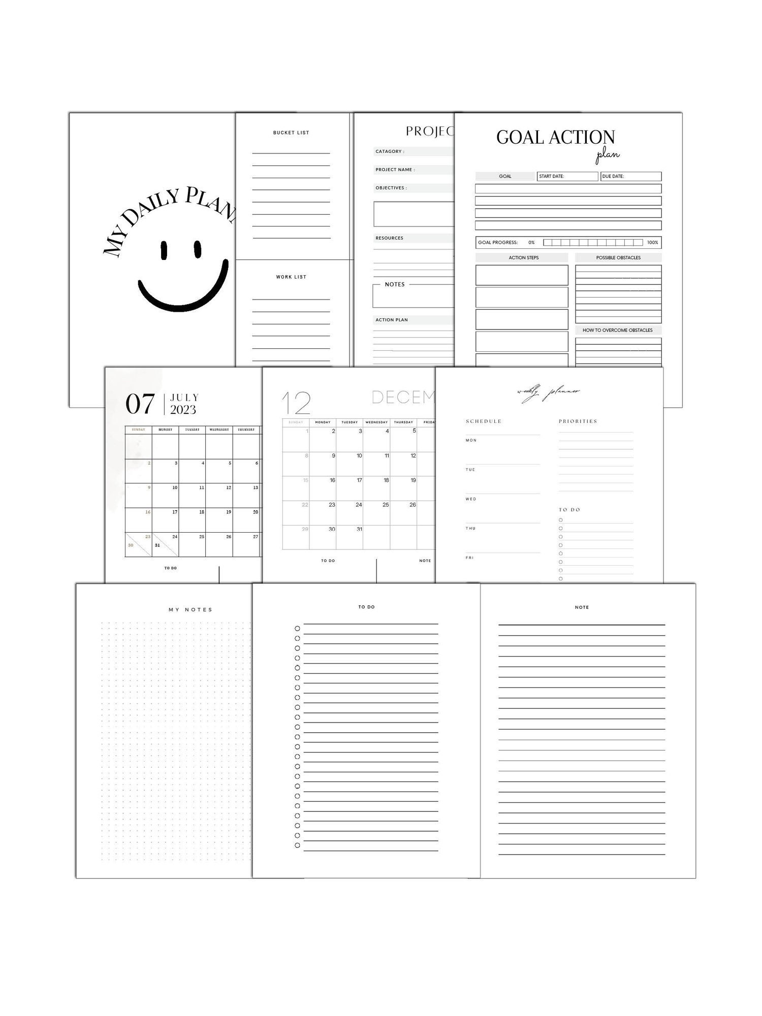 Premium Digital Planner 20232024 Aesthetic Digital Planner Etsy