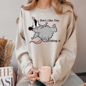 Sudadera de zarigüeya, sudadera de zarigüeya, regalo de meme, sudadera vintage, amante de la zarigüeya, sudadera divertida, sudadera de salud mental
