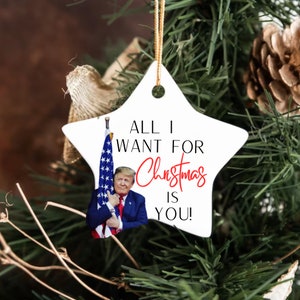 Christmas Ornament| Trump Ornament| Christmas Star| Christmas Tree Decor| Trump| Holiday Decor| MAGA Ornament| Funny Ornament| USA| Patriot