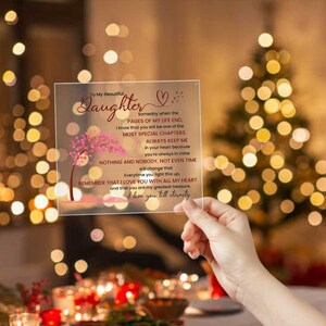 3D Crystal Butterfly LED Light - Inspirational Quote Glass Plaque With Color-Changing Base - View #5