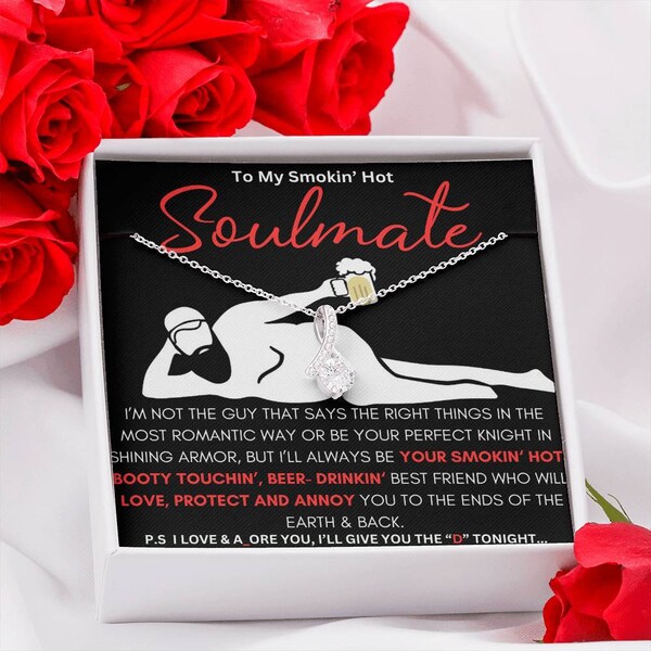 To My Soulmate Dad Bod necklace for her, Funny gift , Soulmate gift, Valentine's gift for her, Funny Birthday gift, Anniversary Gift, Booty