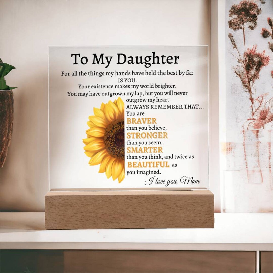 To My Daughter Acrylic Plaque Gift From Mom,keepsake, Graduation