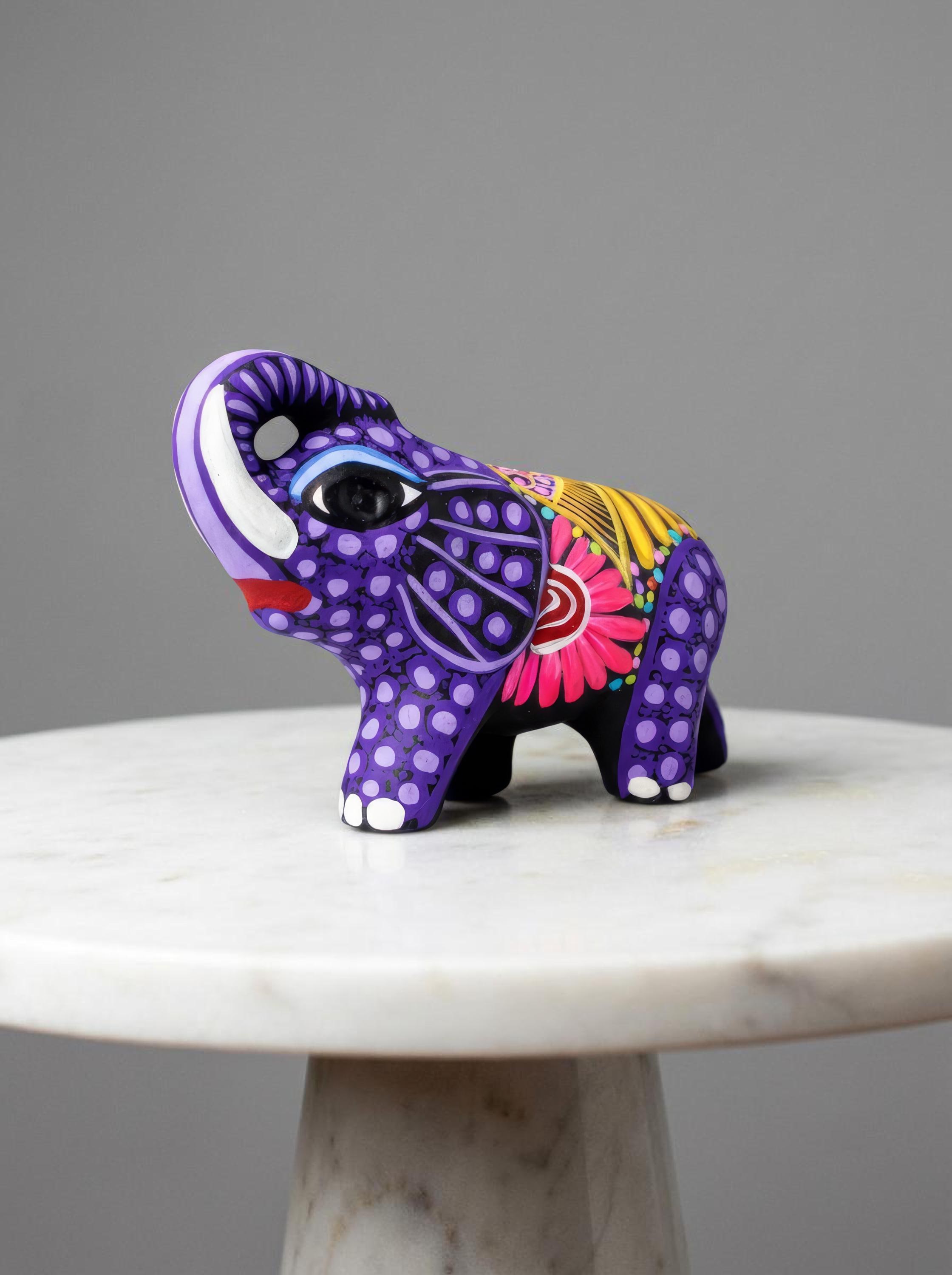 Handmade Elephant Alebrije - Clay Sculpture - Mexican Folk Art - Etsy