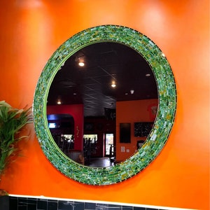 Mirror - Mosaic- Handcrafed - Decor -