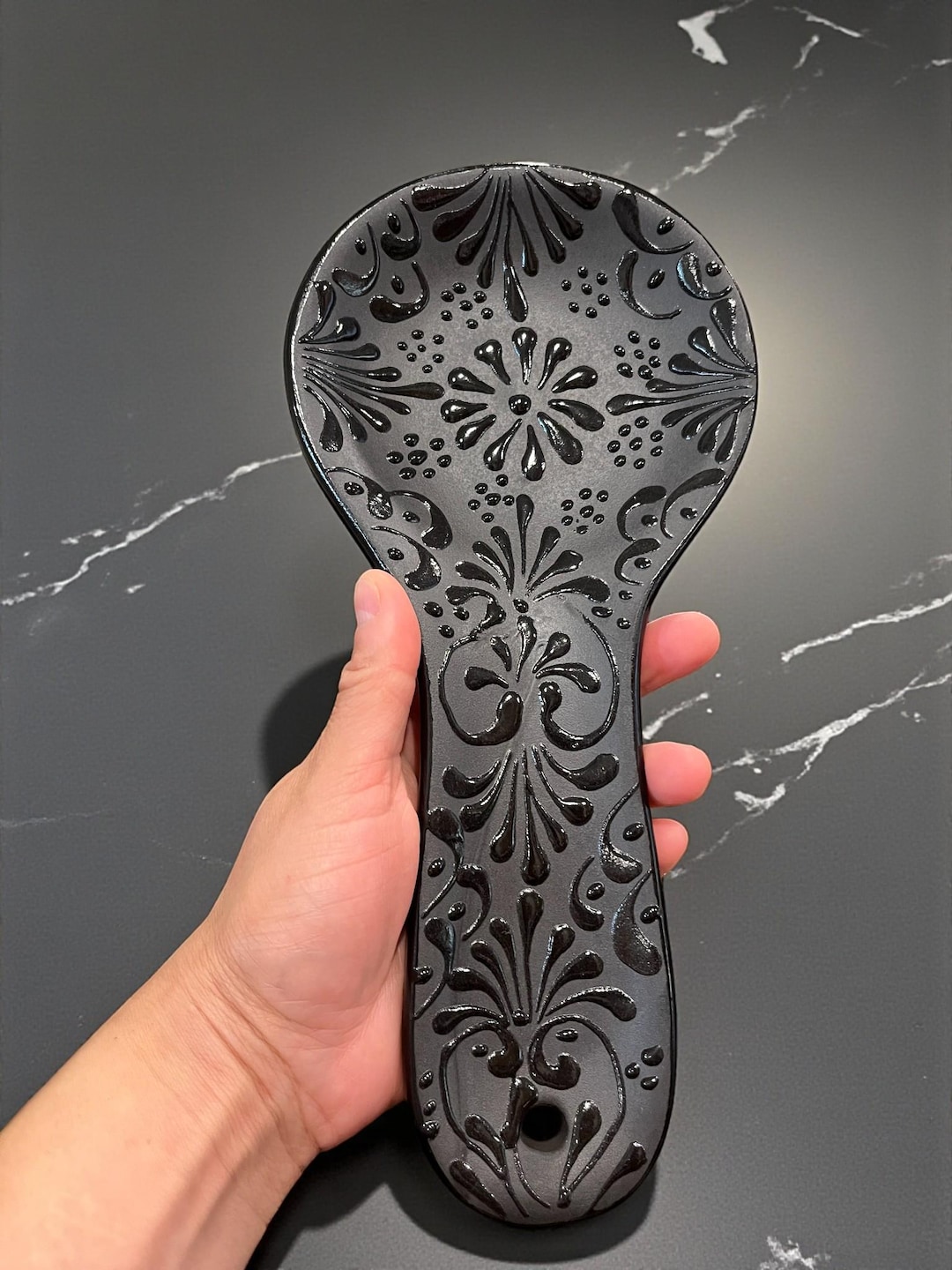 Handmade Talavera Spoon Rest - Utensil Holder -