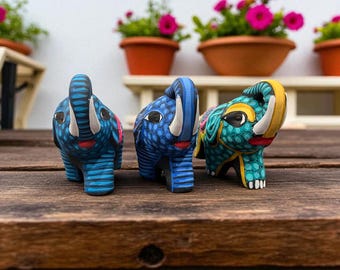 Handmade Elephant Alebrije - Clay Sculpture - Mexican Folk Art - Etsy