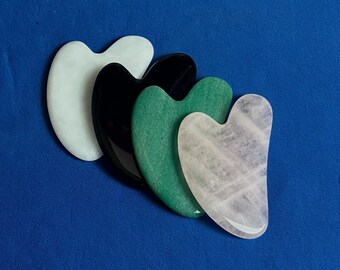 Rose Quartz Gua Sha Tool: Natural Crystal Face & Body Massage