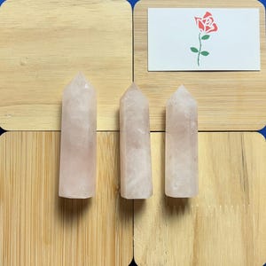 AAA+ Natural Rose Quartz Tower Point Obelisk Rough Pink Crystal Obelisk Wand Meditation Crystal Mineral Specimens Raw Quartz Crystal Gifts