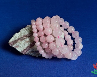 Rose Quartz Bracelet: Handmade Gemstone Love & Healing