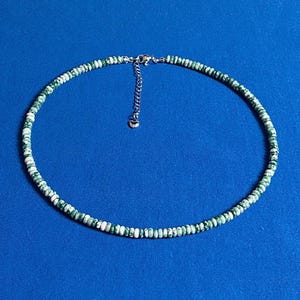 Green Spot Jasper Choker – Abacus Bead Necklace, Dainty Jewelry, Handcrafted Natural Stone Jewelry for Everyday Wear & Thoughtful Gift Ideas