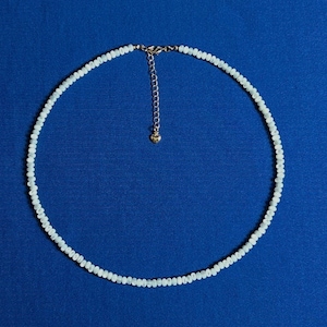 White Shell Pearl Choker, Abacus Bead Necklace, Dainty Jewelry, Handcrafted Natural Stone Jewelry for Everyday Wear & Thoughtful Gift Ideas
