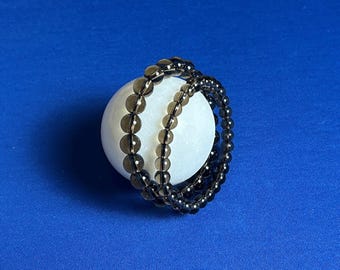 スモーキークォーツビーズブレスレット AAA+ 4 mm - Etsy 日本