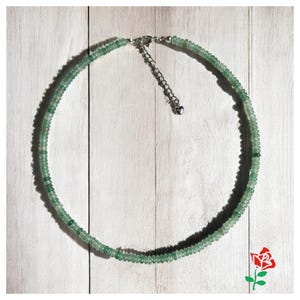 Green Aventurine Choker Necklace: Abacus Bead Gemstone Jewelry