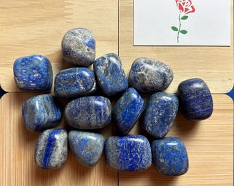AAA+ Lapis Lazuli Tumbled Stones: Natural Crystal Home Decor