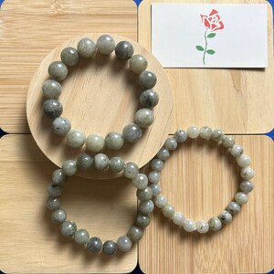 Handmade Moonstone Bead Bracelet: Calming Crystal Healing Jewelry