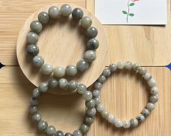 Handmade Moonstone Bead Bracelet: Calming Crystal Healing Jewelry