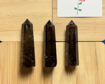 Natural Smoky Quartz Crystal Tower: Gemstone Point, Yoga Gift