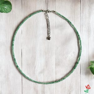 Green Aventurine Choker: Faceted Gemstone Crystal Healing Necklace