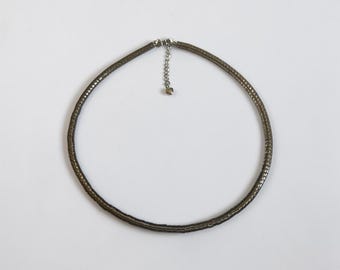 Handmade Smoky Quartz Choker Necklace, Dainty Brown Crystal Jewelry, Minimalist Gemstone Necklace, Faceted Bead Choker, Gift for Her