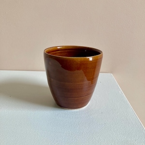 Wheel thrown ceramic tumbler