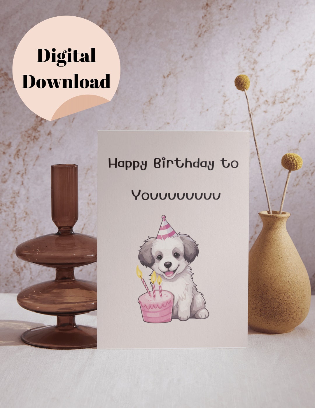 Printable Dog Birthday Card Printable Birthday Card Funny - Etsy