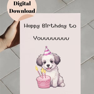 Printable Dog Birthday Card Printable Birthday Card Funny - Etsy