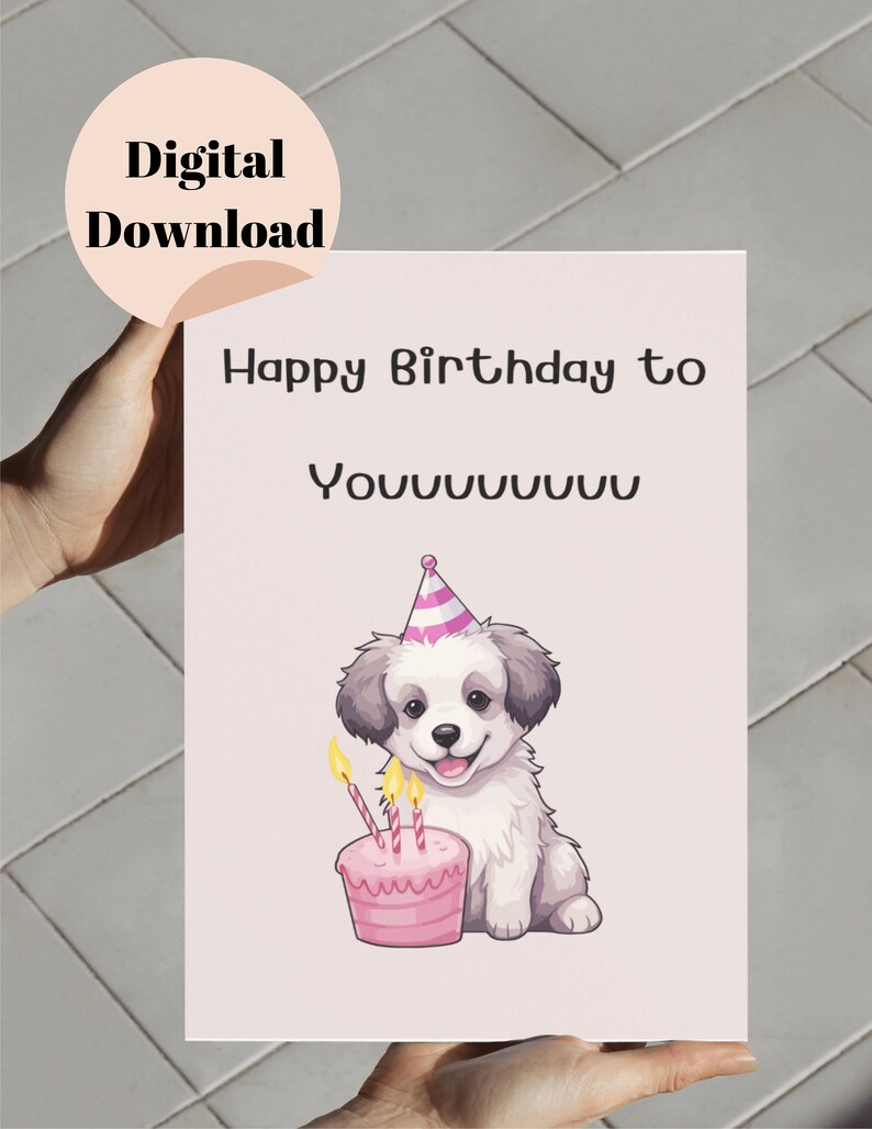 Printable Dog Birthday Card Printable Birthday Card Funny - Etsy