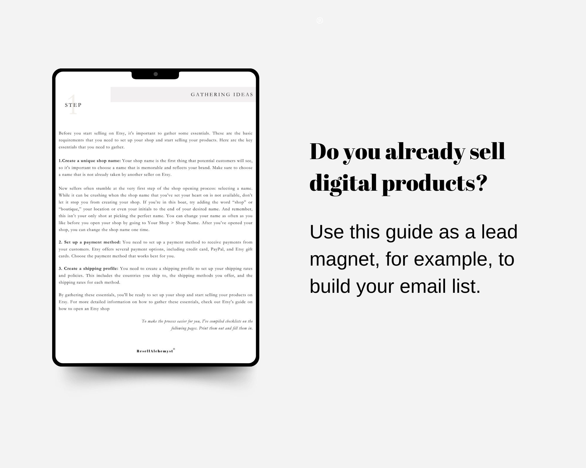 How to Sell on Etsy Beginner's Guide With Resell Rights, How Making