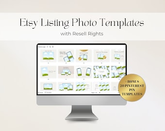 Plantillas de fotografías de anuncios de Etsy con derechos de reventa, plantillas de maquetas de anuncios de Etsy, plantilla de anuncios de Etsy, producto digital con derechos de reventa