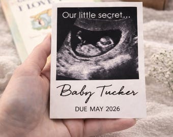 Personalised Baby Announcement Magnet | Scan Photo Pregnancy Reveal Gift