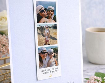 Personalised Photo Strip Magnet Card for Mum | Mother's Day Keepsake Gift