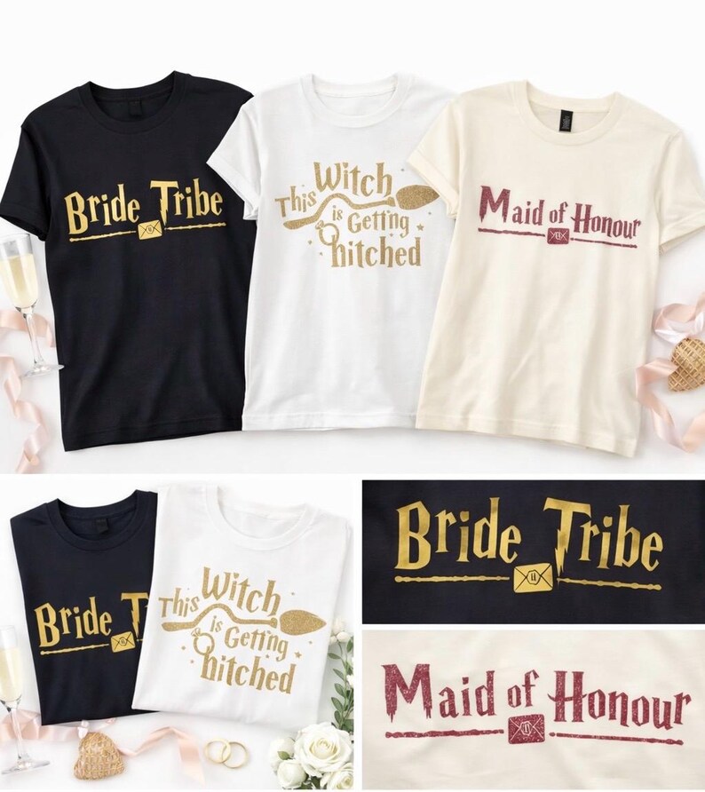 Wizard Hen Party Shirts: Bride & Bridesmaid Bachelorette Tees image 13