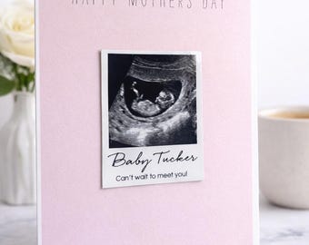 Happy Mother’s Day – Ultrasound Scan Magnet Card | Pregnancy Announcement | Love From The Bump