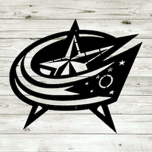 Columbus Blue Jackets Metal Steel Wall Hanging Sign