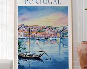 Porto Portugal Travel Print, Porto Portugal Poster