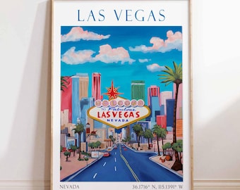 Las Vegas Sign Print, Las Vegas Wall Art, Las Vegas Poster, Las Vegas Art, Vegas Print, Vegas Vintage Poster