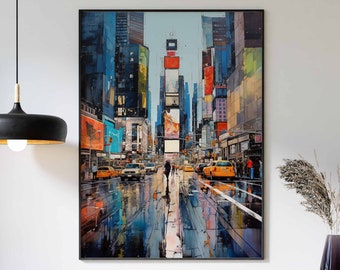 Times Square Print, Times Square art, Times Square poster, Times Square art print, New York art, New York print, Travel Print