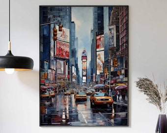 Times Square Print, Times Square art, Times Square poster, Times Square art print, New York art, New York print, Travel Print