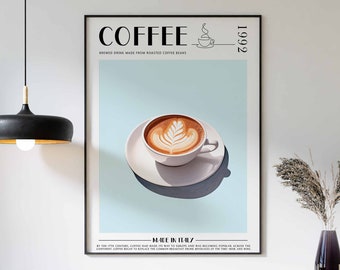 Coffee Print, Kitchen Decor, Coffee Poster, Coffee Art, Coffee Lovers Gift, Coffee Wall Decor, Retro Wall Decor, Vintage Decor