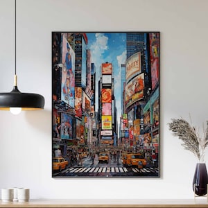Times Square Print, Times Square art, Times Square poster, Times Square art print, New York art, New York print, Travel Print