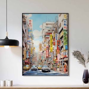Impresión de Tokio, Arte mural de Tokio, Póster de Tokio, Foto de Tokio, Impresión de póster de Tokio, Decoración de pared de Tokio, Impresión de póster de Japón, Asia