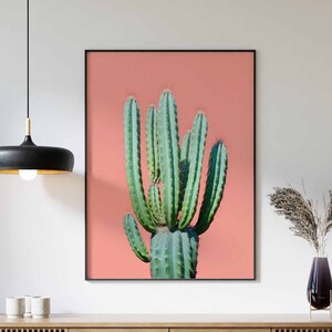 Kaktus Druck, Kaktus Poster, Vintage Kaktus Dekor, Wüstenpflanze Druck, Kaktus Wandkunst, Rustikales Dekor, Großdruck, Wohndekor, Büro Dekor