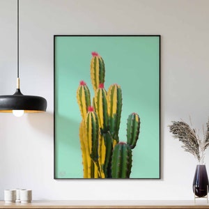 Kaktus Druck, Kaktus Poster, Vintage Kaktus Dekor, Wüstenpflanze Druck, Kaktus Wandkunst, Rustikales Dekor, Großdruck, Wohndekor, Büro Dekor