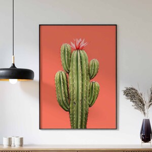 Kaktus Druck, Kaktus Poster, Vintage Kaktus Dekor, Wüstenpflanze Druck, Kaktus Wandkunst, Rustikales Dekor, Großdruck, Wohndekor, Büro Dekor